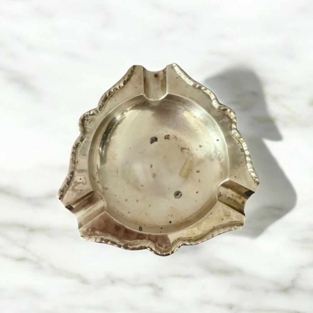 Elegant Gold Ashtray brass vintage